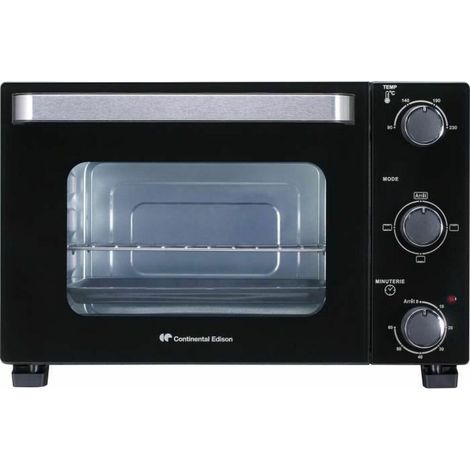 Continental Edison CEMF22B Mini-Ofen Schwarz 22L