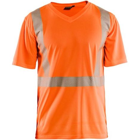 T-shirt de travail anti-UV haute visibilité 3386 - Orange fluo M (1/4)