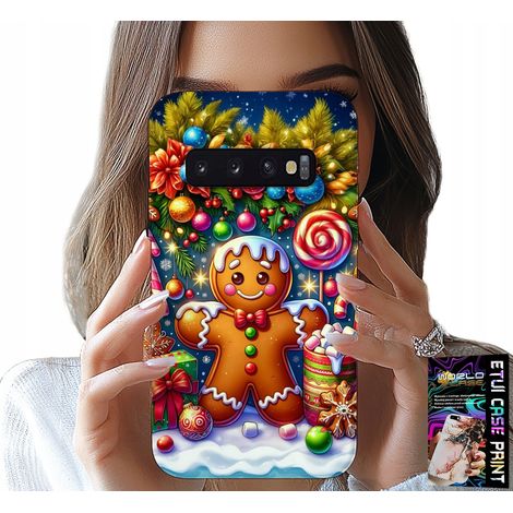 Custodia per Samsung Galaxy S10 Plus - motivi di pan di zenzero, caramelle, Natale + lamina (1/5)