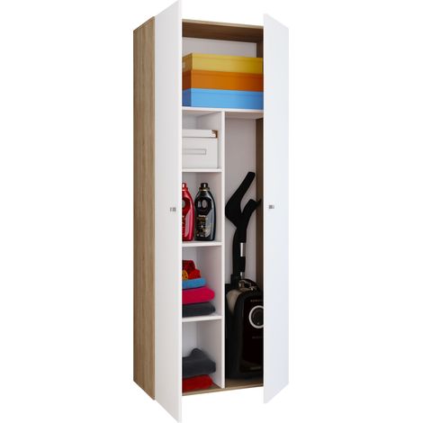 Gabinete de limpieza de gabinete de escoba de madera Vandol K 70x178x40 - VCM