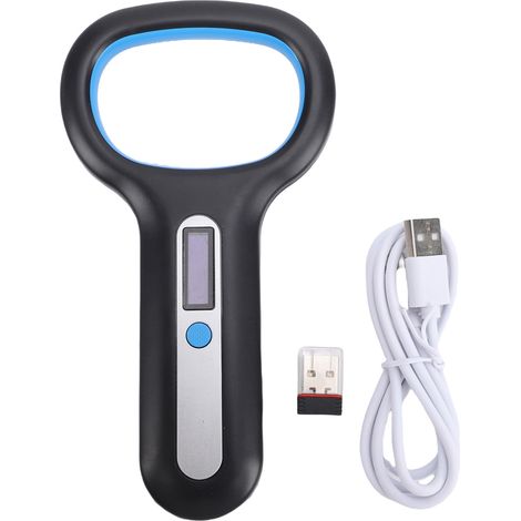 Lecteur de puce animale Bluetooth 2.4G Scanner RFID 134.2KHz/125KHz pour chiens chats bétail volaille identification fiable noir (1/4)