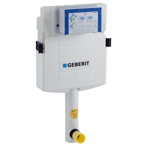 Geberit – Réservoir de chasse d'eau à encastrer 12cm – Coude emboîté – Pression dynamique 0.1-10 bar – Alimentation arrière ou par le haut