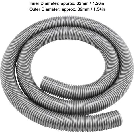 Vvikizy Tuyau d\'aspirateur Tuyau Flexible de 2m, Tube souple intérieur 32mm extérieur 39mm, accessoire electromenager d’aspirateur (1/4)