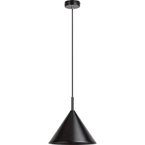Lampe suspendue Jarod Metal Black E27 1 x Max.40W B: 17,5 cm H: 130 cm Ø25 cm Dimmable (1/5)