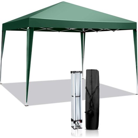 Faltpavillon 3x3m Pop-Up wasserdicht UV-Schutz 50+ Stahlrahmen höhenverstellbar grün (1/5)