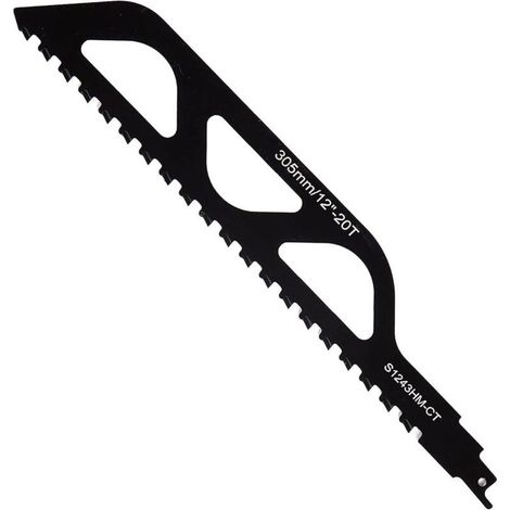 Lame Scie Sabre 305mm Carbure – Coupe Pierre, Béton, Ytong – Compatible Einhell, Bosch, Dewalt (1/4)