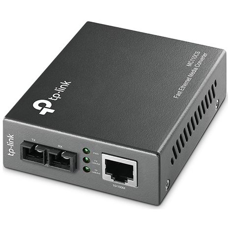 MC110CS convertidor de medio 100 Mbit/s 1310 nm Monomodo Negro