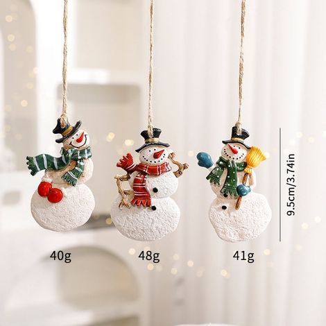 Ornement De Noël En Métal - 6 Pièces - Formes Santa, Bonhomme De Neige, Chaussette, Traîneau - Pour Arbre De Noël Et Décoration Intérieure Extérieure (1/4)