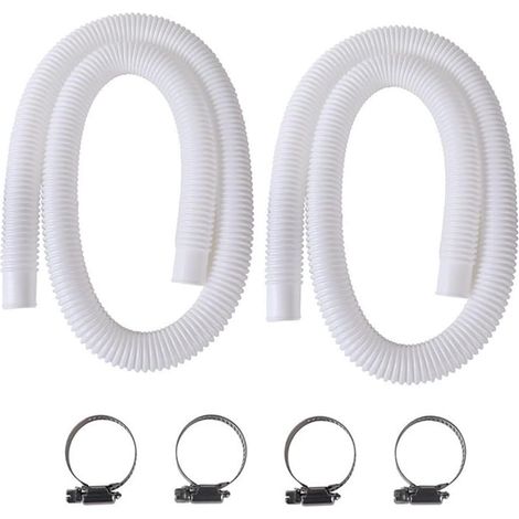 32-mm-Poolschlauch, 2-teiliger oberirdischer Poolschlauch, 150 cm/59 Zoll Pool-Ersatzschlauch, passender Poolpumpenschlauch für Intex 330 GPH, 530 GPH und 1000 GPH