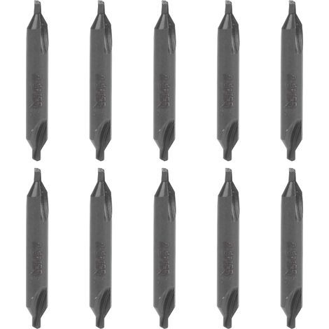10 pièces forets de centrage de type A outil de traitement du bois en acier à grande vitesse pour ensemble d'outillage de fraisage de tour 2.5mm diamètre de pointe, Perceuse centrale (1/5)