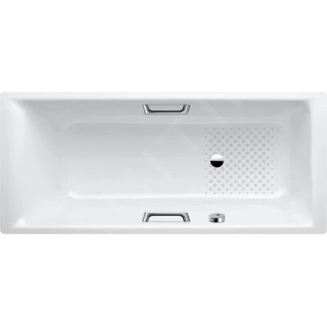 Kaldewei Ambiente - Baignoire Puro Star 686, 1600x700 mm, trous pour poignées, effet Perl, antidérapant, blanc 258630003001 (1/3)