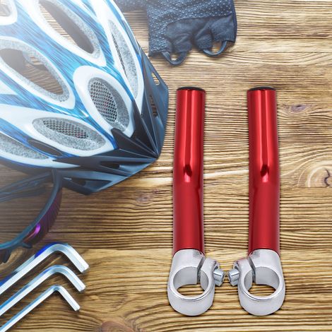 Paar Lenkerendkappen aus Aluminiumlegierung für Mountainbikes und Rennräder, rot (1/5)
