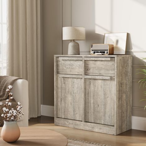 Commode buffet avec 2 portes et 2 tiroirs Armoire de cuisine (1/5)