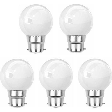 Lot de 5 ampoules Led blanc B22 Incassables - Guirlandes guinguette - Culot baïonnette (1/5)
