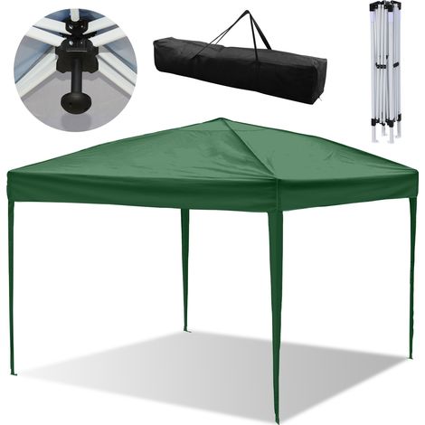 SWANEW Gazebo da Giardino Tenda Pieghevole Protezione Solare UV 50+ Tenda Pieghevole POP-UP Senza Pareti Verde 3x3m (1/5)