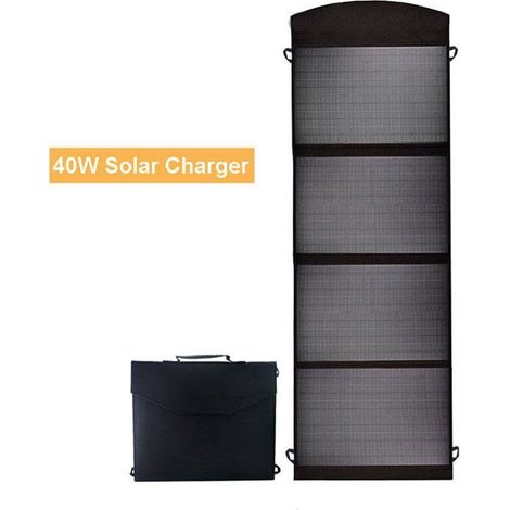 Tragbares faltbares Solarpanel - GSMSCHERMKAPOT - 40W - 4 Panels - Wasserdicht - USB-Ladegerät
