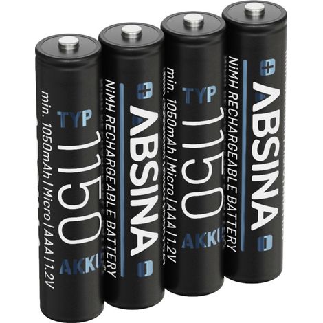 Absina  Micro (AAA)-Akku NiMH  1.2 V 4 St.