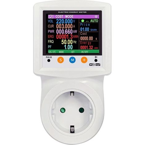 Tuya WIFI Wattmètre Intelligent Compteur D'Énergie Numérique Compteur D'Énergie Électrique Tension Courant Protection Minuterie Interrupteur