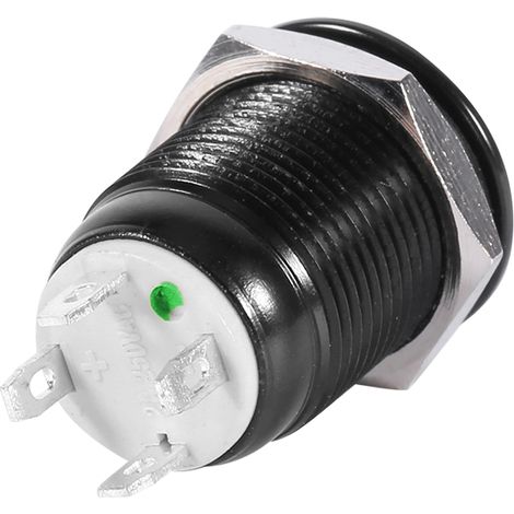 12-mm-LED-Momenttaster, schwarz, 2 A, für Autos (1/4)