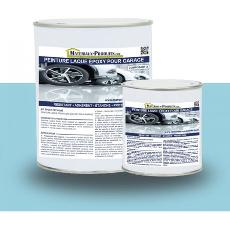 Peinture Laque Epoxy pour Garage - 1 Kg Bleu Piscine - MATPRO (1/5)