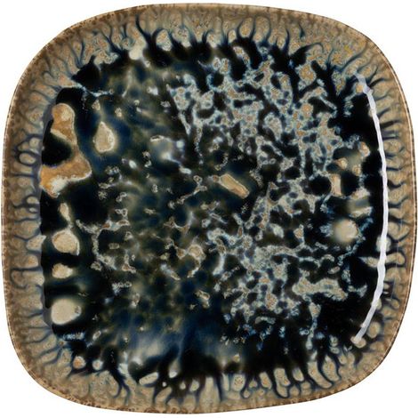 Assiette céramique Intense bleu foncé 3x28x28cm (1/3)