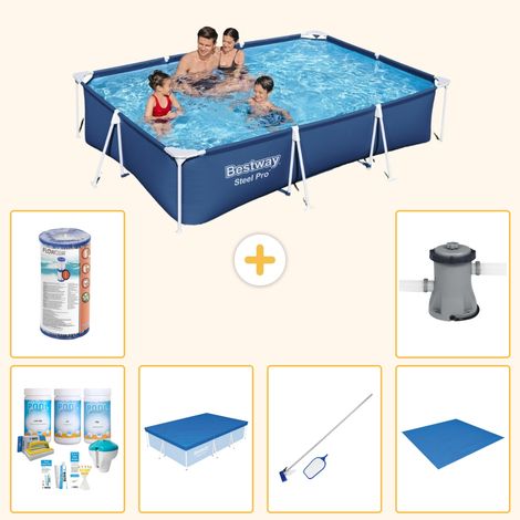 Bestway Bestway Steel Pro Rectangulaire - 300x201x66 cm - 7-pièces  S22246 (1/4)