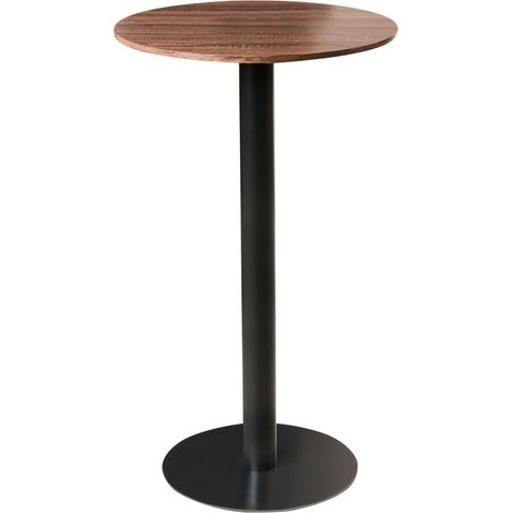 Stehtisch MORELLA Schwarz / Dunkelbraun 60 cm 60 cm