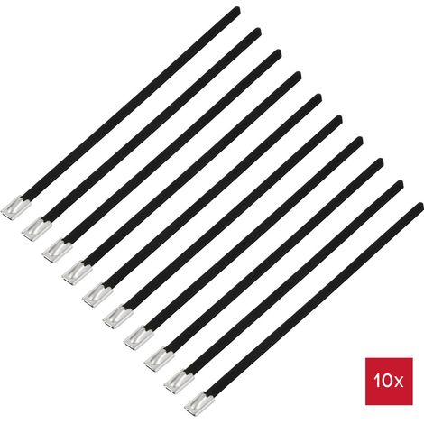 TRU COMPONENTS TC-12656648  Stahlkabelbinder 150 mm 4.6 mm AISI 304 mit Beschichtung 10 St.