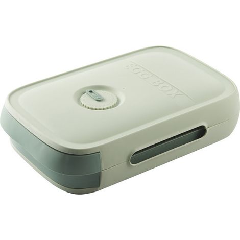 Contenitore per uova, cestello in plastica per frigorifero, 18 uova fresche impilabili, dispenser automatico, supporto per frigorifero da cucina, armadietto per uova verde (1/5)