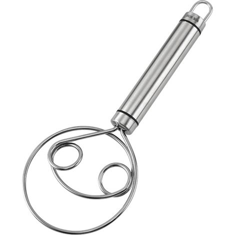 Irovami Fouet danois pour pâte inox 304 – 21.5cm, efficace, polyvalent – Idéal pour pain, pizza, pâtisserie (1/5)
