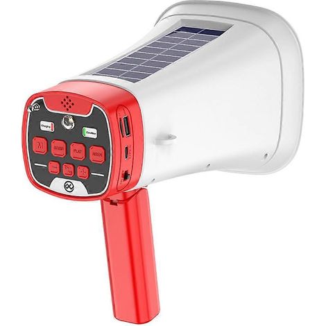 Solar Megaphone Enceinte Portable sans Fil BT PA Bullhorn Outdoor Enregistrement Enceinte Handheld Amplifier,c (1/5)