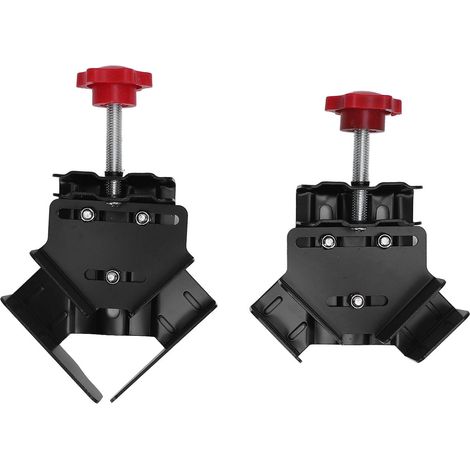 Lot de 2 serre-joints d'angle pour le travail du bois, à angle droit (90°), avec joint d'étanchéité et outil de soudage ouvert. (1/5)