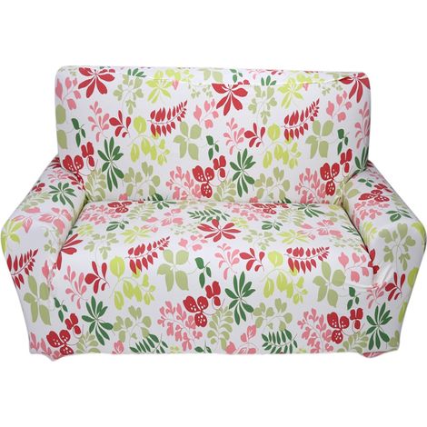 Housse de Canapé Universelle Extensible pour 2 Places Tissu Doux Antidérapant Protection Meuble Lavable Machine Polyester Élastique Confortable (1/3)