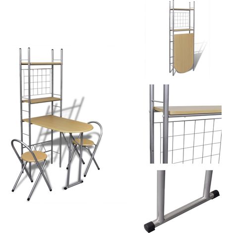 Frühstückstisch einklappbarer Küchentisch mit 2 Stühlen - Klappbarer Tisch (1/5)