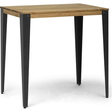 Mesa Lunds Alta 120x60x108cm Fume en madera maciza de pino acabado vintage estilo industrial Box Furniture (1/5)