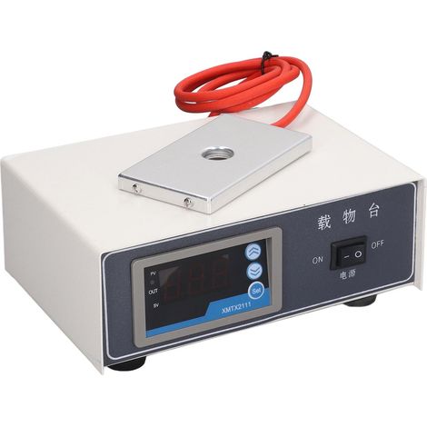 Platine chauffante pour microscope à température contrôlée 75 W avec affichage numérique, chauffe-lames à température constante, prise UE 220 V (1/5)