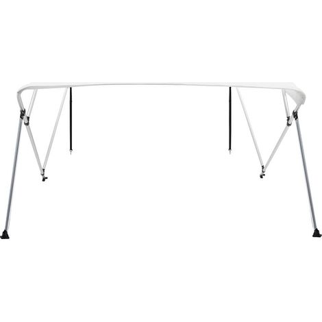 Bimini di Prua con Tendalino a 4 Archi Bianco 243x180x137 cm (1/3)