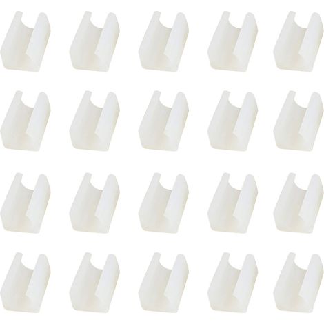 Tapis De Protection Pour Pied De Chaise - Embout En Silicone Pour Tube Rond - Diamètre Intérieur 14 mm - Blanc - Pour Chaises U Tableaux Tabourets - 20 Pièces (1/5)
