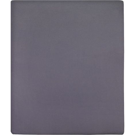 Maison Exclusive - Spannbettlaken Jersey Anthrazit 100x200 cm Bau