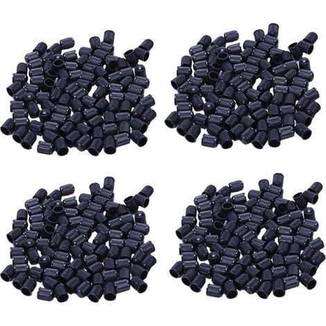 Ensemble de 400 - Capuchons de Valve de Rechange En Plastique Noir. Voitures, Camions, Motos, VTT. Casquettes Schrader. (1/2)