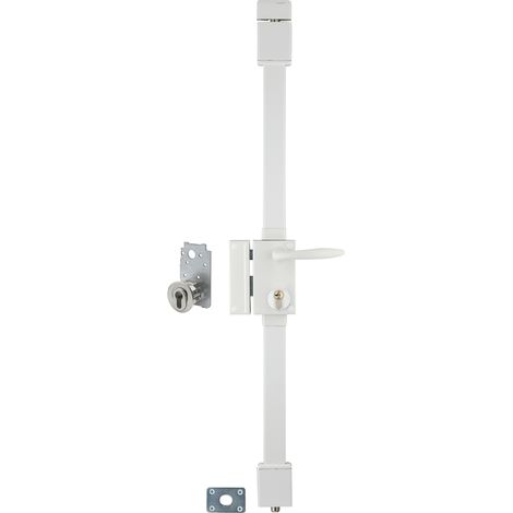 THIRARD - Serrure en applique Targa A2P à tirage pour entrée, gauche, 3pts, Transit2 30x65mm, axe 45mm, blanc, 4 clés - THIRARD
