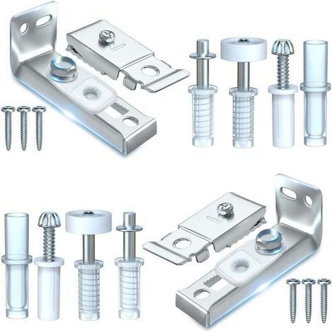Kit de réparation de matériel- Lot de 2 pièces de rechange pour portes,un pivot de 3/8", une roue de guidage de 7/8", pour porte de poche pliante, porte accordéon, porte de grange (1/4)