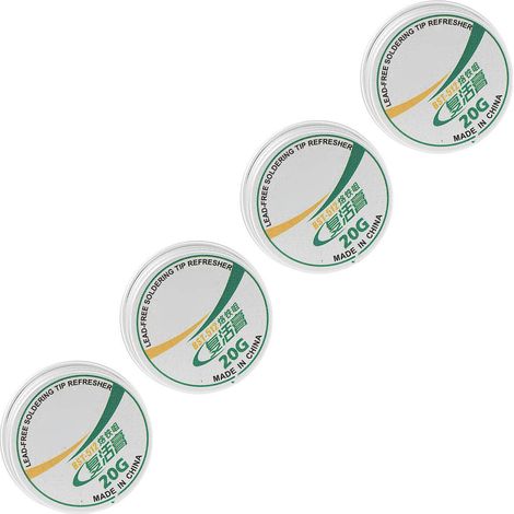Lot de 4 pâtes nettoyantes rénovatrices pour pointes de fer à souder, poudre d'étain, anti-oxyde, 20g (1/5)