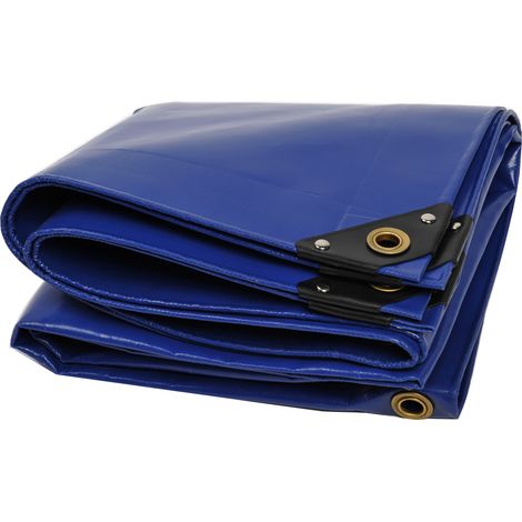 NEMAXX® Bâche de protection 650 g/m² 5x7 m (35 m²) Bleu – bâche tissée PVC indéchirable, 100 % imperméable & résistante aux UV, œillets en laiton – pour camion, bois, piscine & jardin (1/5)