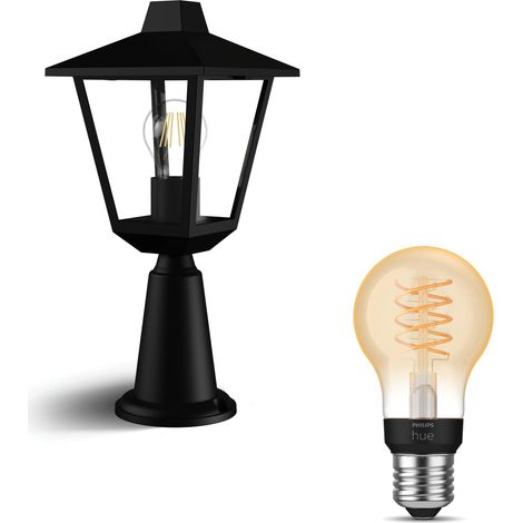 Philips Hue Kinno Sockelleuchte für Außen E27 (Schwarz) Warmweißes Licht - White Filament (1/5)