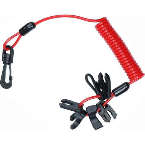 Cordon d'arrêt moteur portable avec 7 clés pour bateau, pêche, excursions nautiques, compatible avec Johnson, compatible avec Evinrude, compatible avec Suzuki