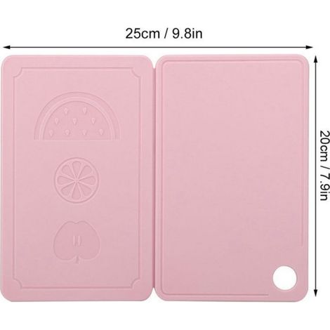 Planche à découper pliable - antidérapant matériau PP alimentaire - cuisine - rose 25x20cm (1/5)