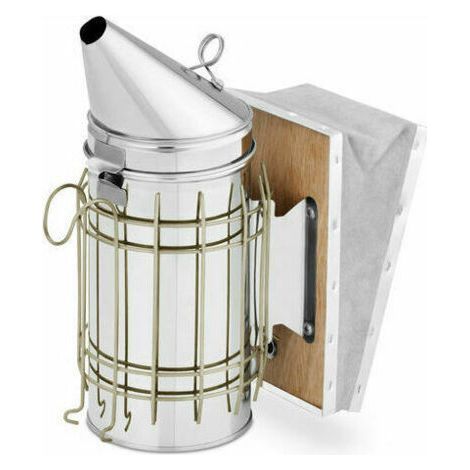 Stainless Steel Bee Smoker with Bellows - Large Model - Brown - Ideal for Beekeeping (1/3)