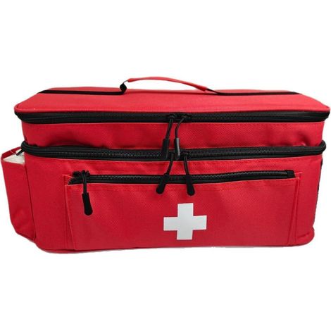 Erste Hilfe Tasche leer, wasserdicht, Reiseapotheke, Medikamententasche, doppeltes Fach
