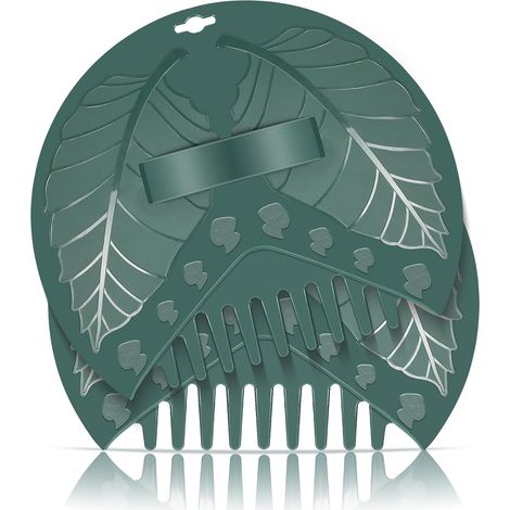 Lot de 2 râteaux à feuilles durables pour ramasser les feuilles, l'herbe coupée, les ordures de jardin (1/5)